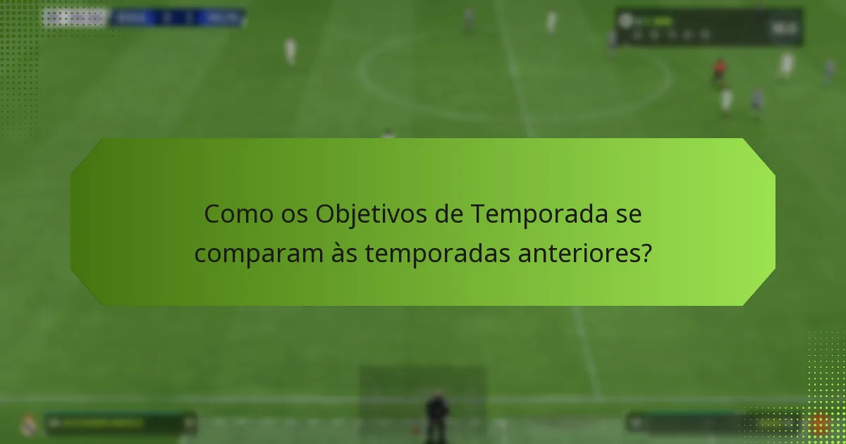 Como podem os jogadores utilizar eficazmente os Objetivos de Temporada?