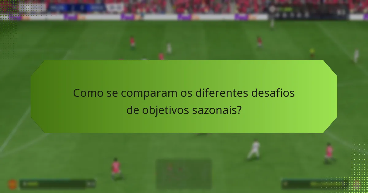 Como podem os jogadores estrategizar eficazmente para os desafios de objetivos sazonais?