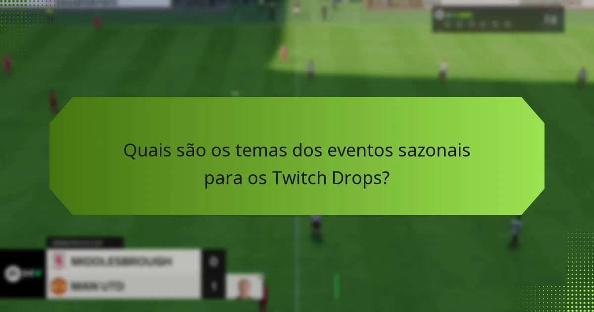 Quando ocorrem os eventos sazonais e os Twitch Drops?